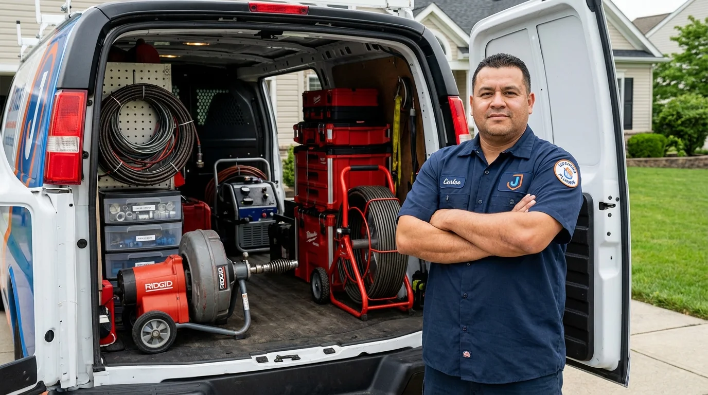 Professional drain cleaning equipment and Johns Plumbing LLC plumber in Truckee