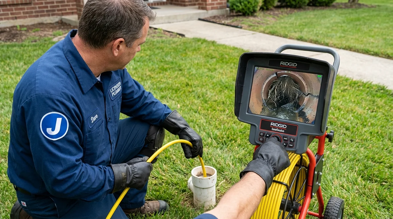 Sewer camera inspection being performed by Johns Plumbing LLC in Truckee